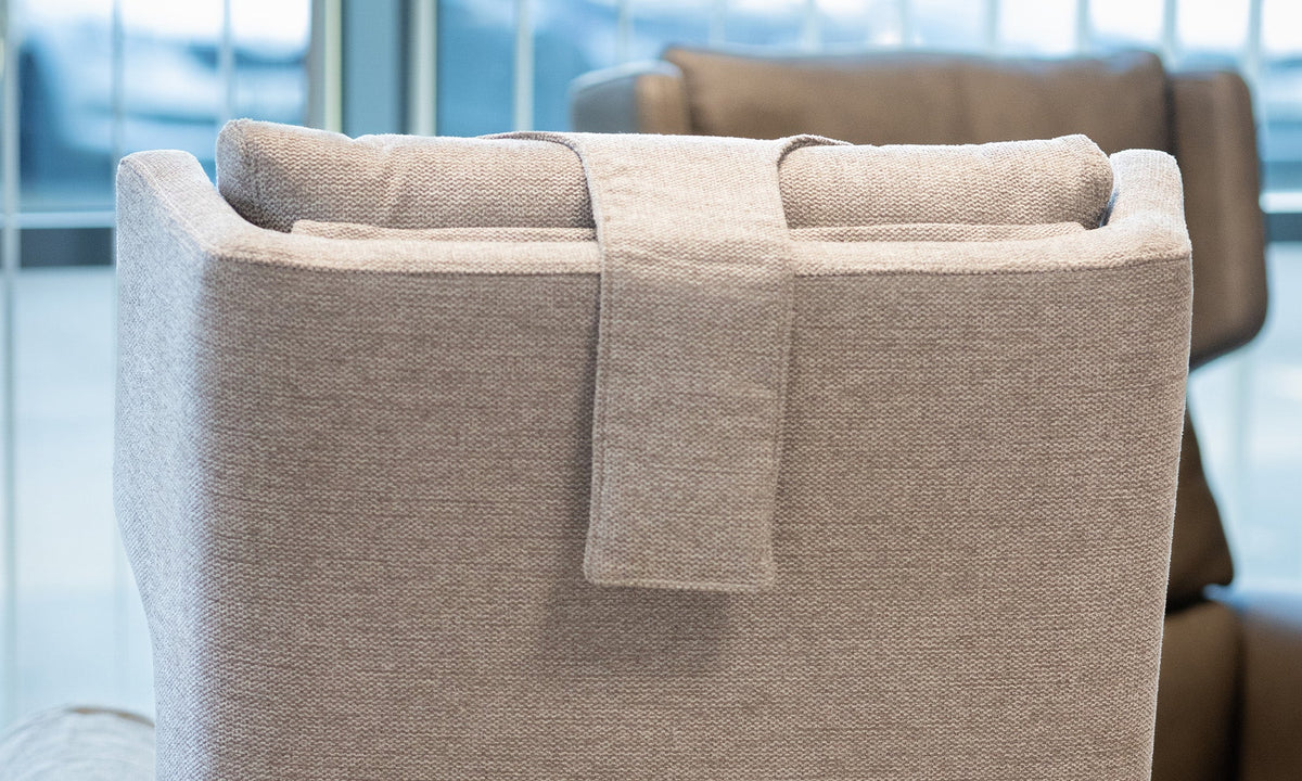 Opera Beds Riser Recliner Headrest Cover - Antimicrobial Protective Cushion Cap - Detail View 3
