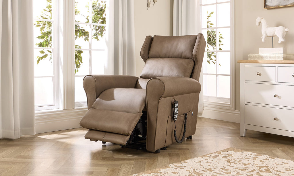 Opera Beds Flynn Electric Riser Recliner Chair - Waterfall Back Tilt-in-Space Lift Chair - Detail View 2