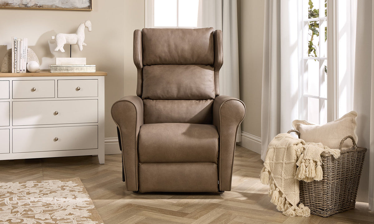 Opera Beds Flynn Electric Riser Recliner Chair - Waterfall Back Tilt-in-Space Lift Chair - Detail View 4