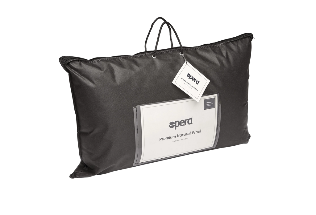 Opera Beds 100% Natural Wool Pillow - Supportive Moisture-Wicking Bed Pillow - Detail View 2